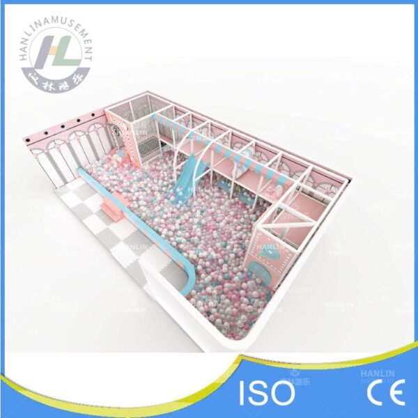 Small Space Pastel Color Kids Soft Play Structure