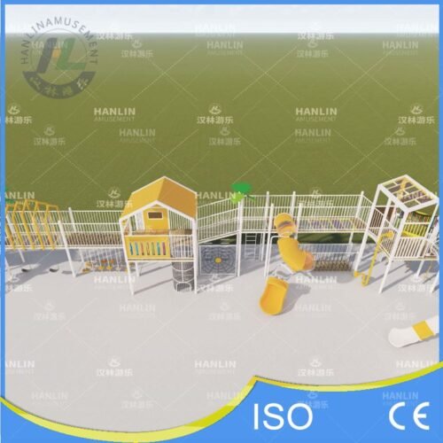 Sunny Canopy Elevated Playscape Front Perspective Sunny Canopy Elevated Playscape Front Perspective