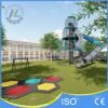 Tall Wire Mesh Climbing Tower with Tube Slide