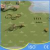 Waterfront Wooden Obstacle Course and Park Equipment