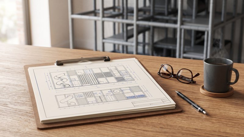 Architectural Blueprints and Planning Documents for a Play Cafe