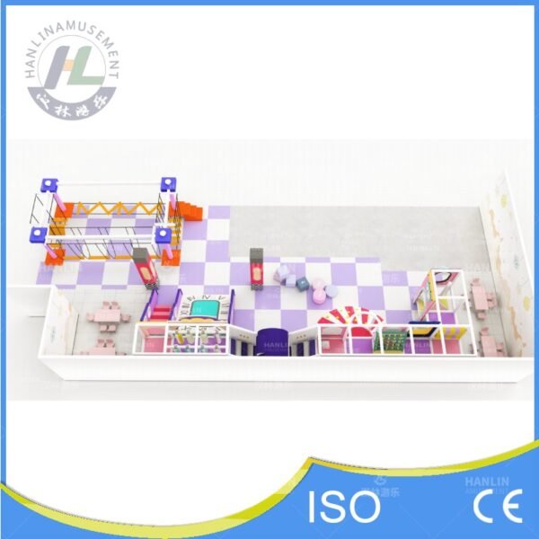 Compact Magic Theme Soft Play Center with Rope Bridge Compact Magic Theme Soft Play Center with Rope Bridge