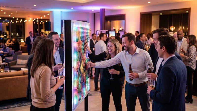Giant Pin Art Wall at Corporate Event Party