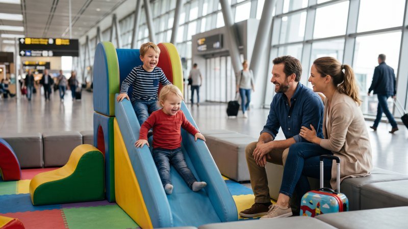 Happy Family Stress Free Airport Layover