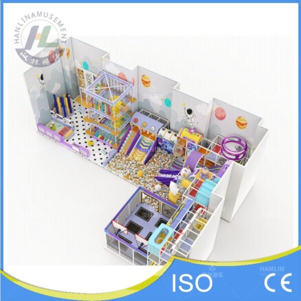 L-Shaped Space Theme Indoor Playground Overview