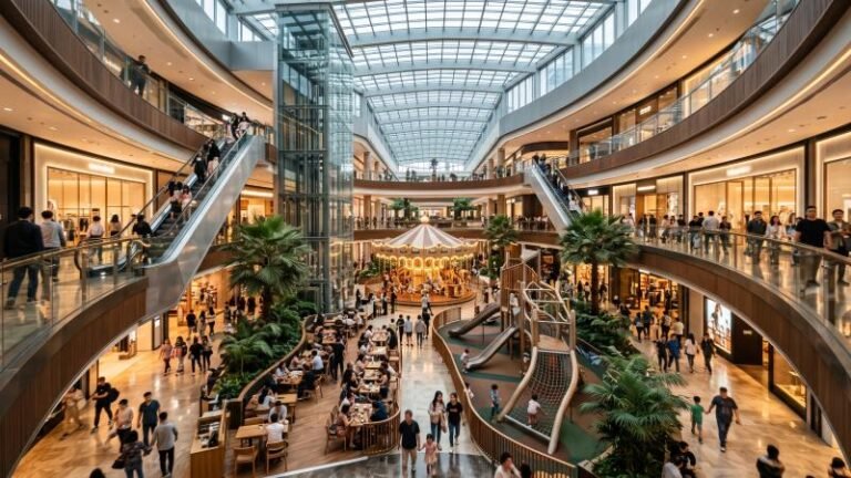 Modern Shopping Mall Entertainment Atrium