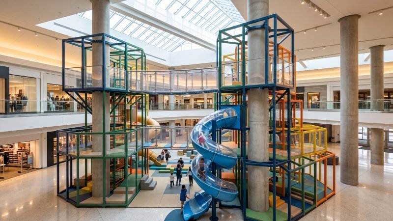 Modular Indoor Playground Maximizing Mall Space