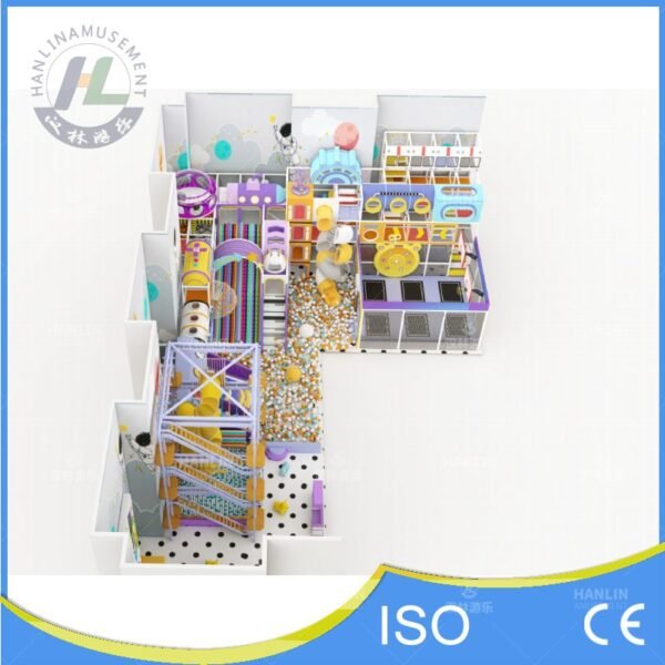 Multi-Level Indoor Playground with Trampoline Zone Multi-Level Indoor Playground with Trampoline Zone
