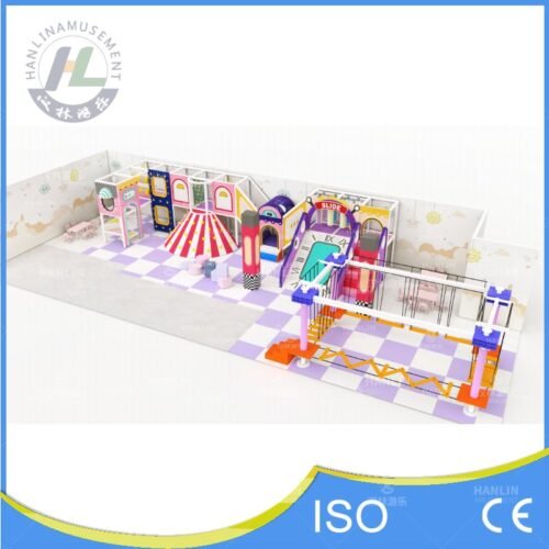 Purple Checkered Floor Toddler Play Area Aerial View Purple Checkered Floor Toddler Play Area Aerial View