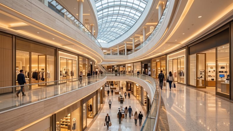 Shopping Mall Pedestrian Circulation and Walkway Design