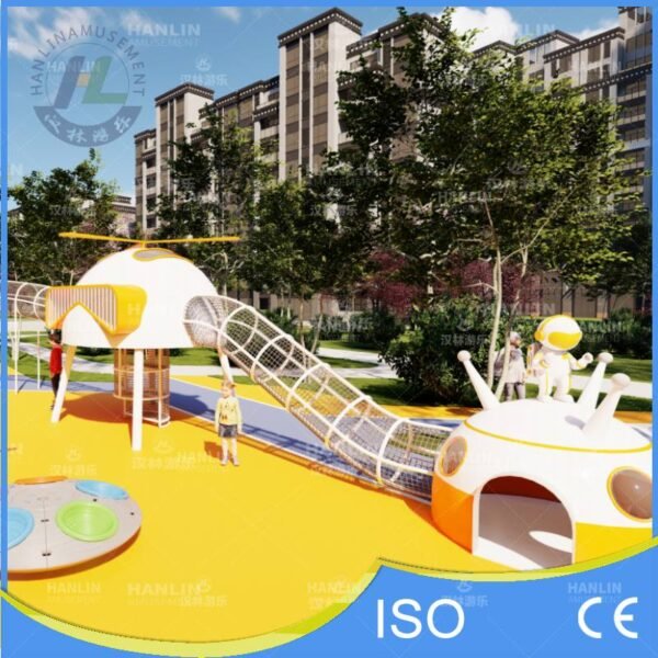 Helicopter Cabin and Rope Tunnel Playscape