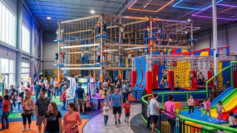 Modern Family Entertainment Center with Adventure Attractions