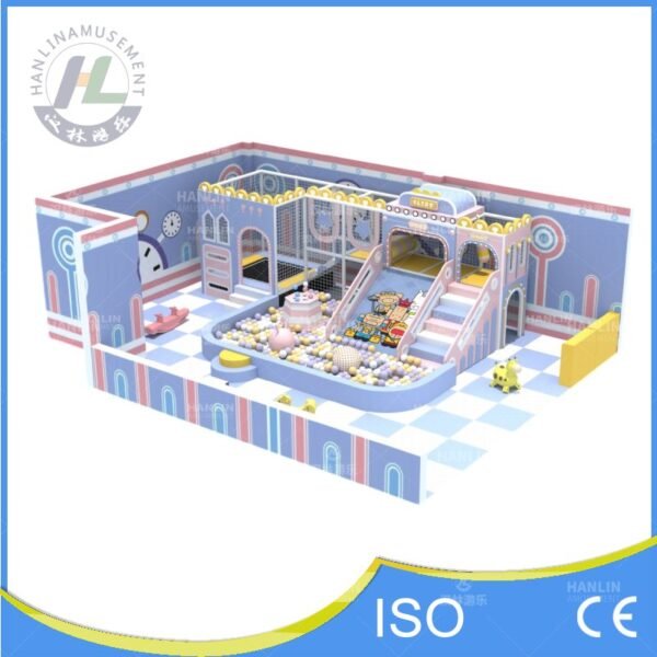 Pastel Clock Theme Indoor Playground Overview