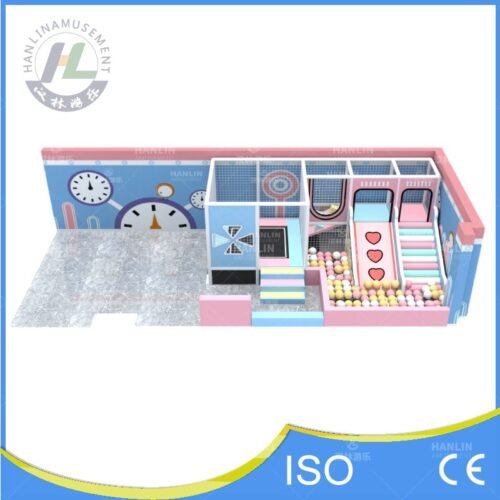 Pastel Pink and Blue Compact Indoor Play Corner Pastel Pink and Blue Compact Indoor Play Corner