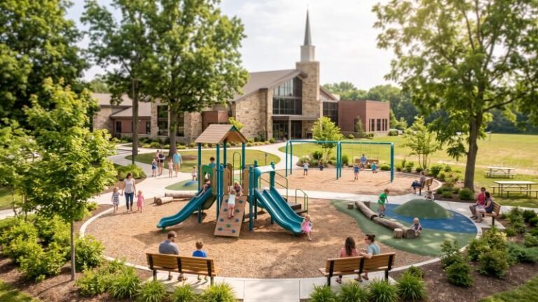 Church Playground Community Gathering